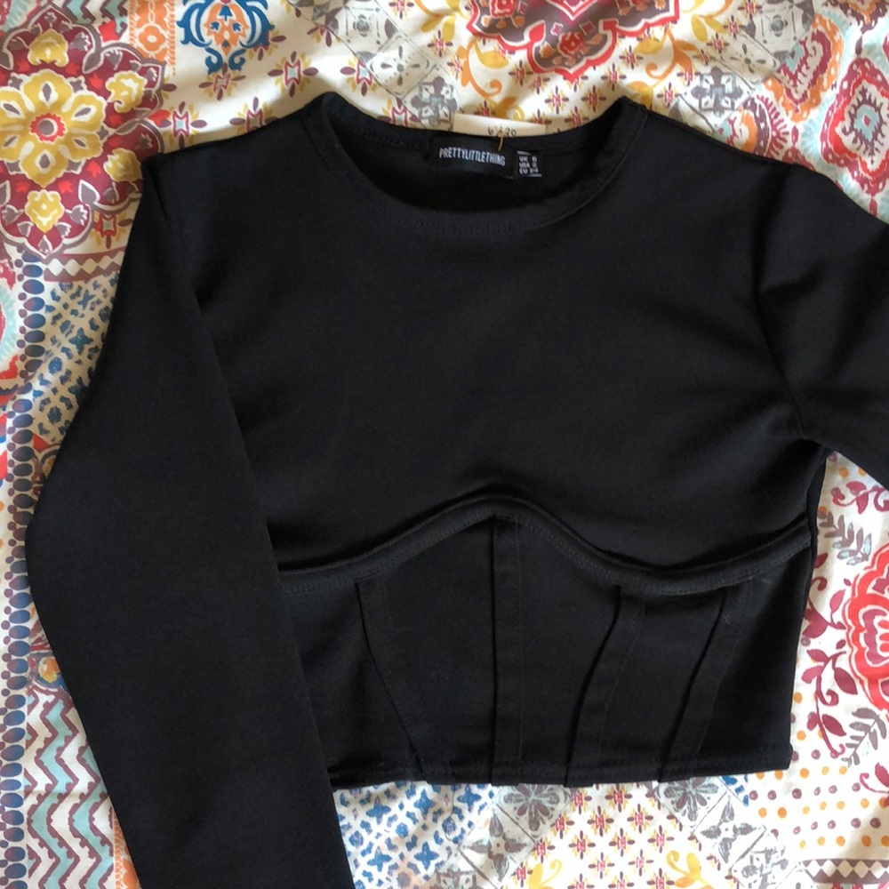 PLT CORSET CROP TOP